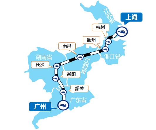 上海——廣州線高鐵列車(chē)廣告